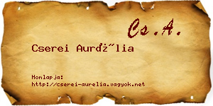 Cserei Aurélia névjegykártya